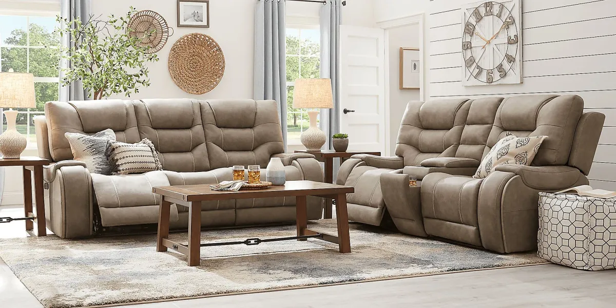 Laredo Springs Gray 7 Pc Dual Power Reclining Living Room