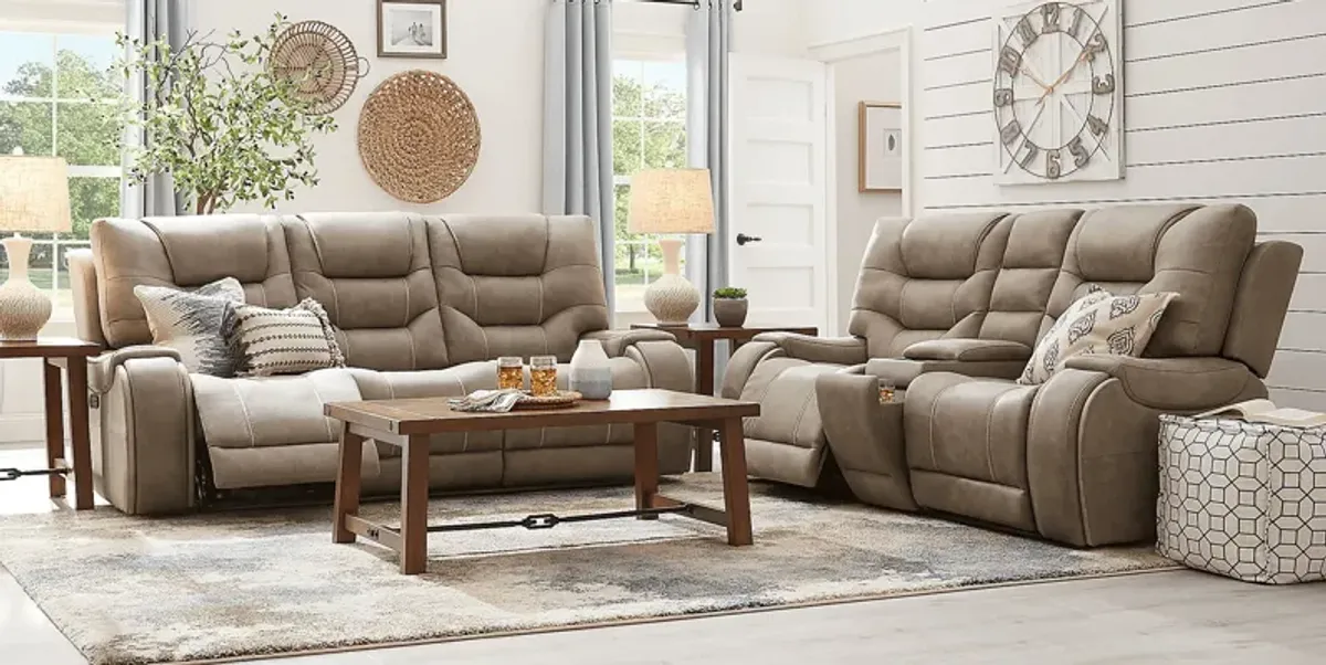 Laredo Springs Gray 7 Pc Dual Power Reclining Living Room