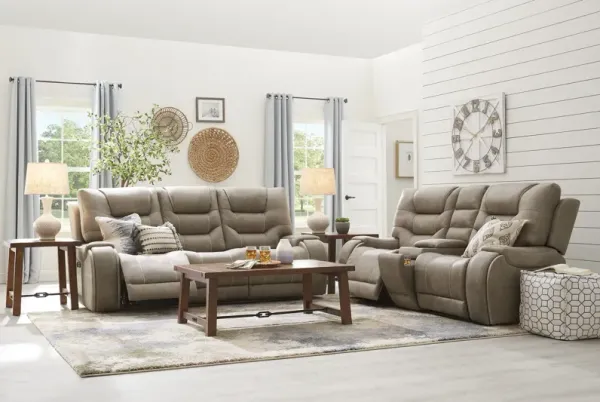 Laredo Springs Gray 7 Pc Dual Power Reclining Living Room