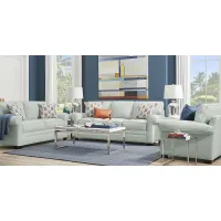 Bellingham Willow Green Textured 2 Pc Living Room