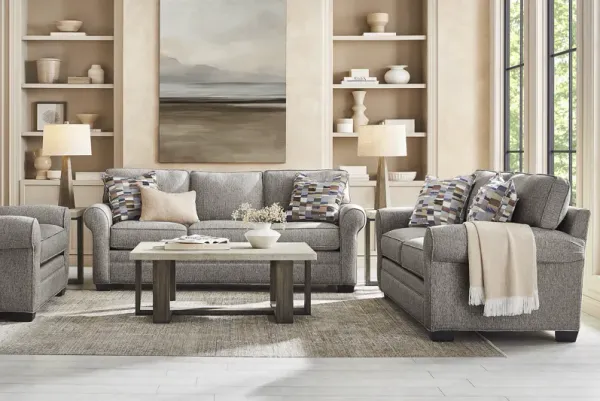 Bellingham Gray Textured 2 Pc Living Room