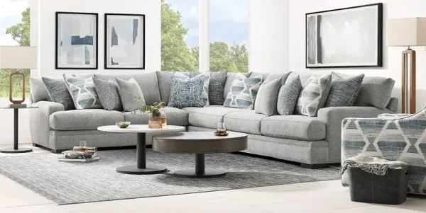 Bedford Park Gray 7 Pc Sectional Living Room
