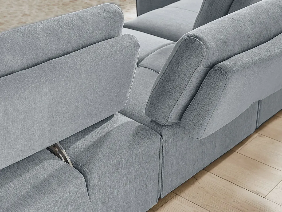 Laney Gray 6 Pc Sectional Living Room
