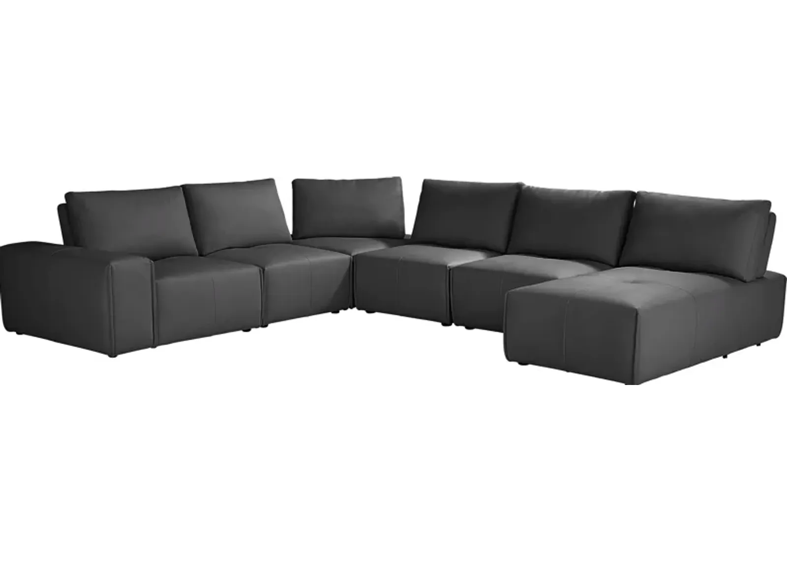 Davis Park Black 6 Pc Sectional