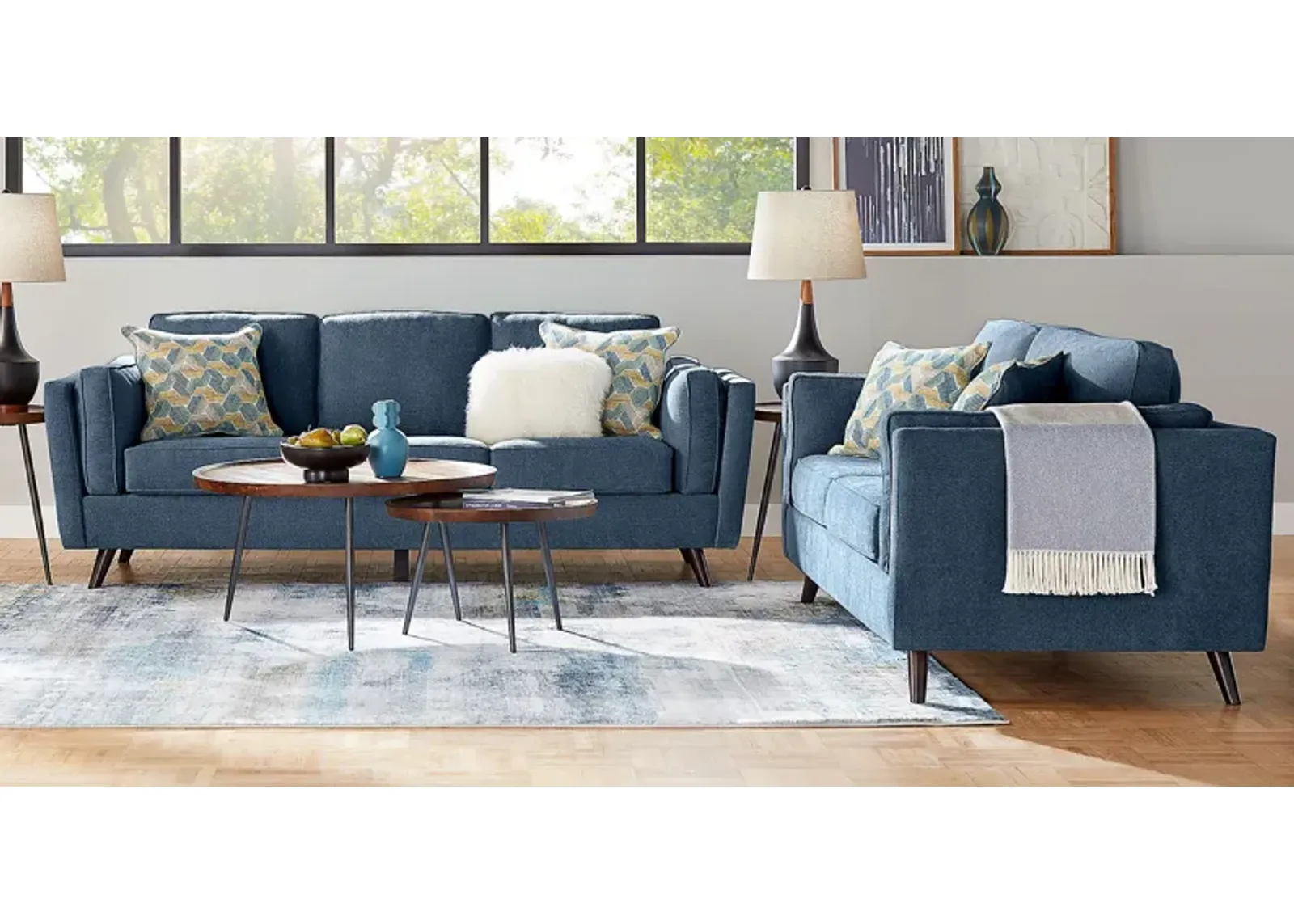 Arlington Denim 9 Pc Living Room