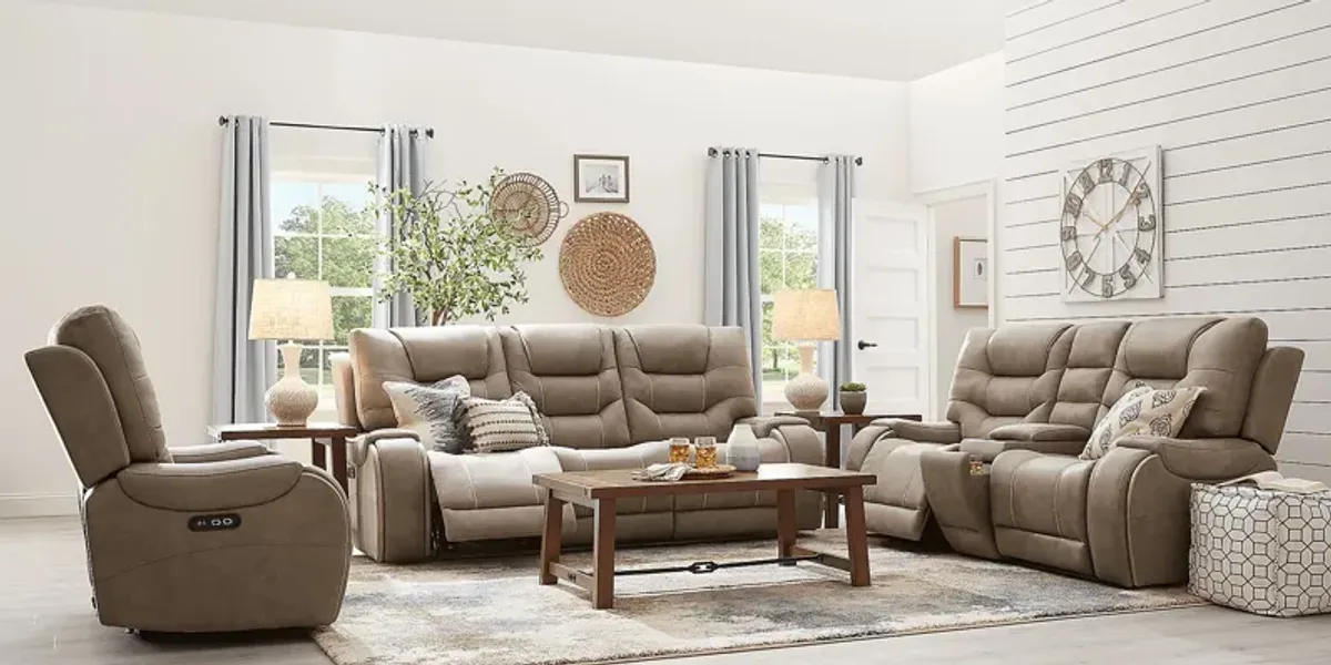 Laredo Springs Gray 8 Pc Dual Power Reclining Living Room