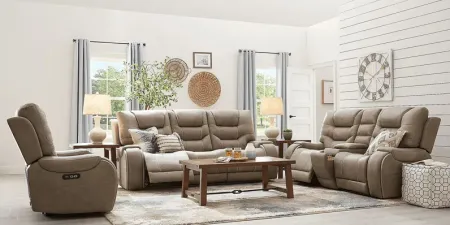 Laredo Springs Gray 8 Pc Dual Power Reclining Living Room