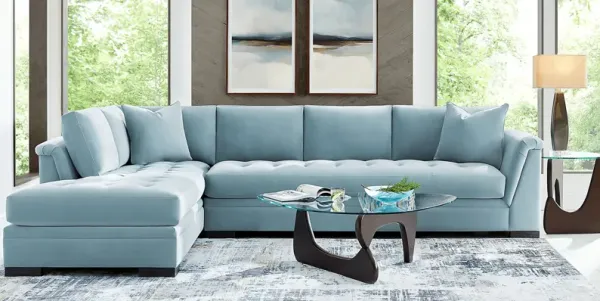 Harper Blue 5 Pc Sectional Living Room