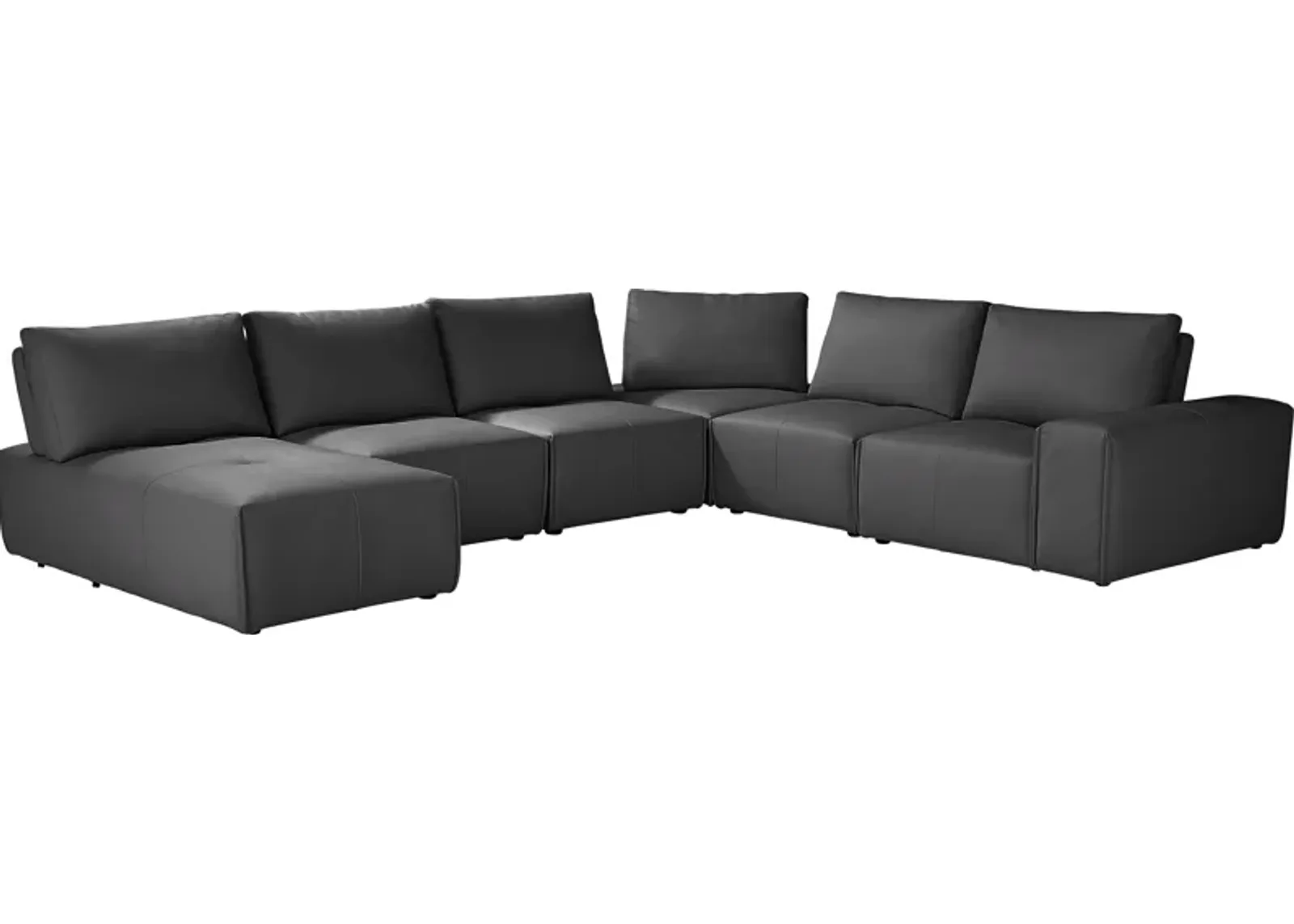 Davis Park Black 6 Pc Sectional