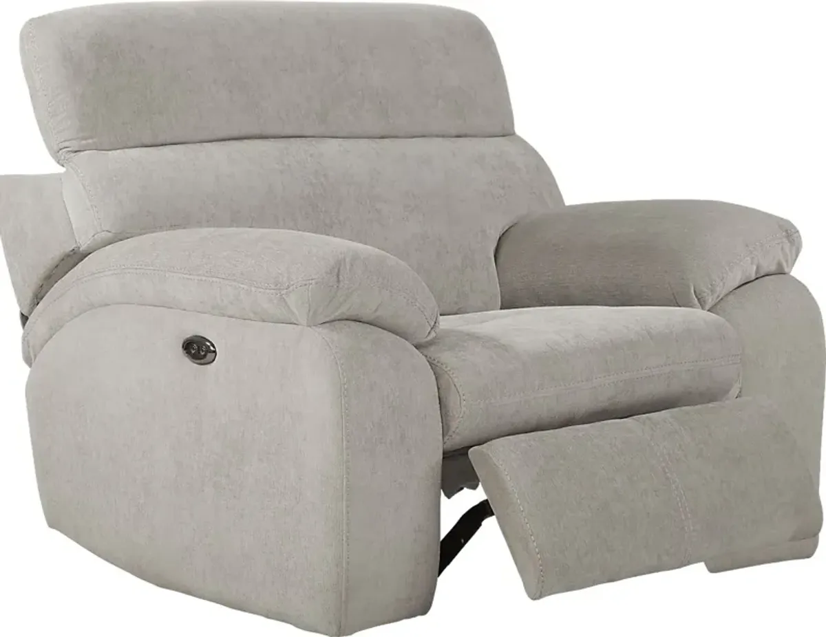 Crescent Place Gray Power Recliner