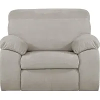 Crescent Place Gray Power Recliner