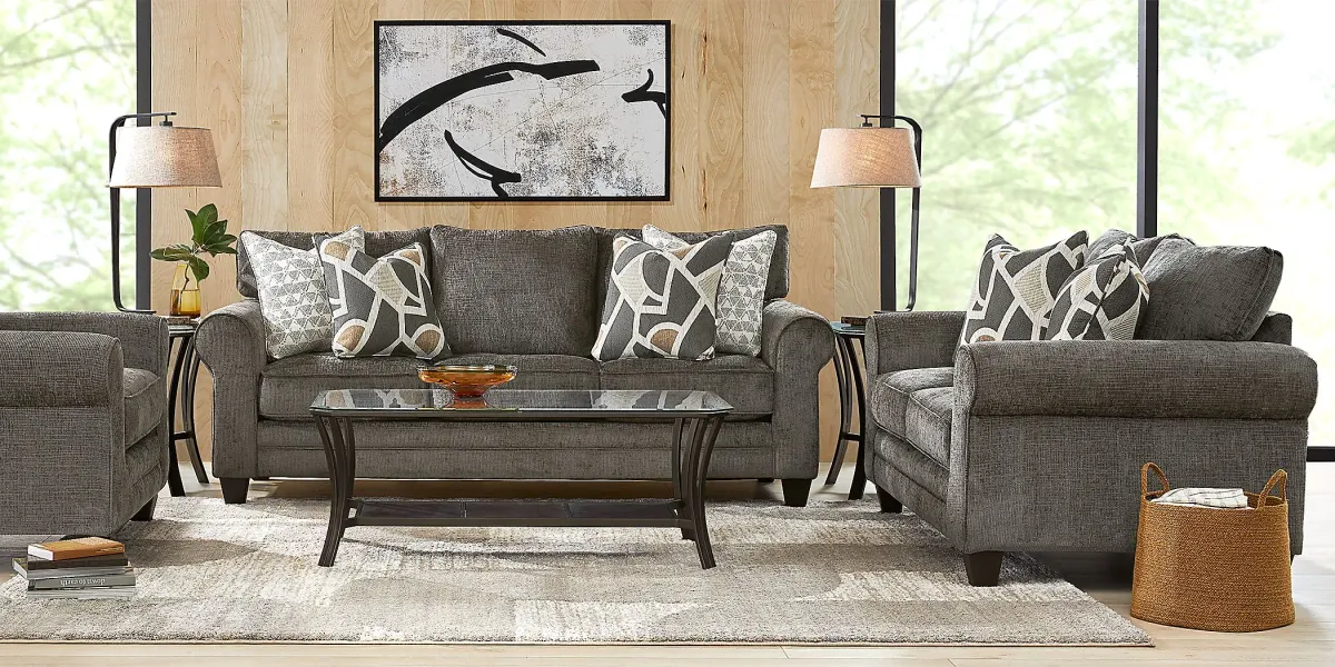 Salgado Charcoal 8 Pc Living Room