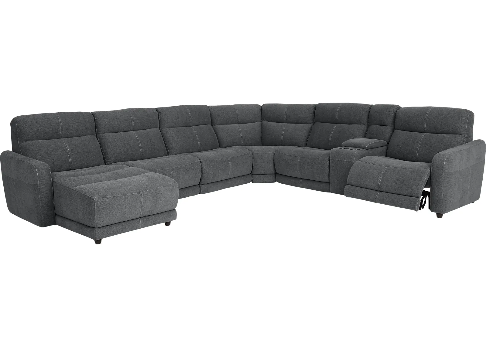 Cindy Crawford Home Camden Court Gray 7 Pc Power Reclining Sectional