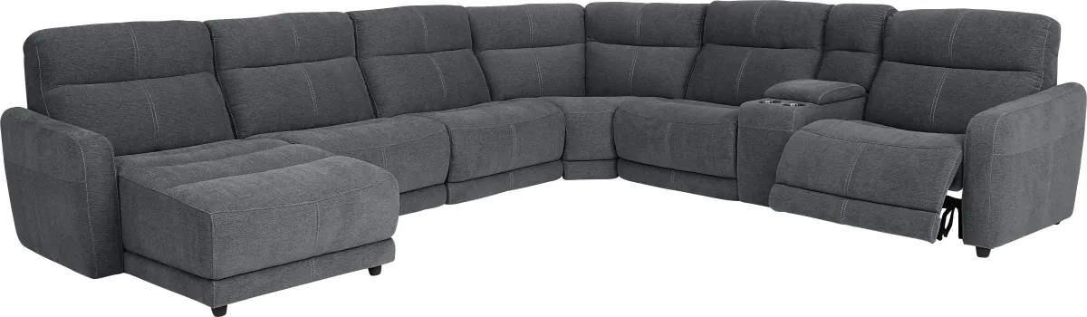 Cindy Crawford Home Camden Court Gray 7 Pc Power Reclining Sectional