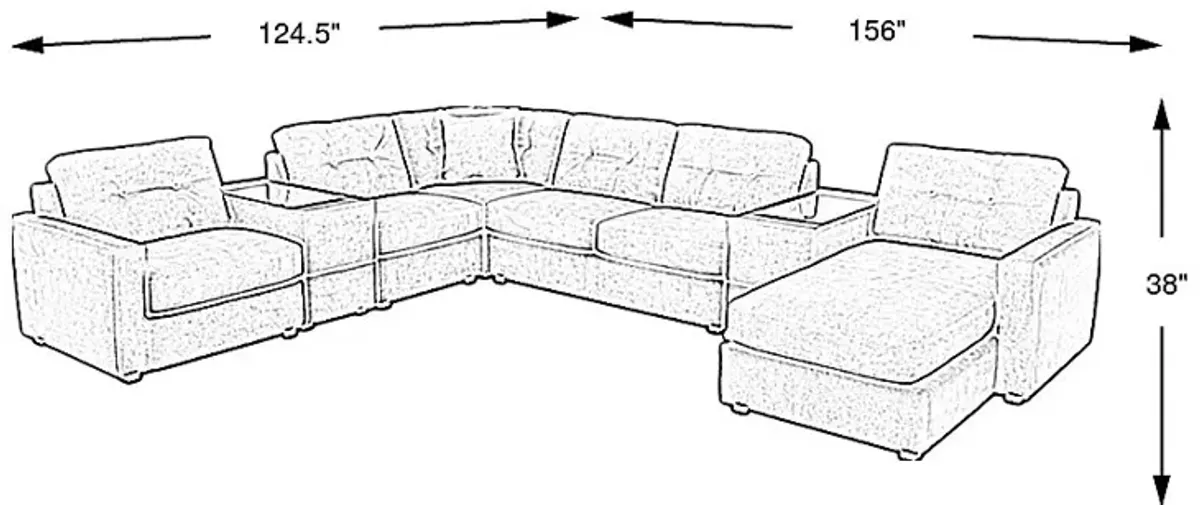 Gray 7 Pc ModularOne Sleeper