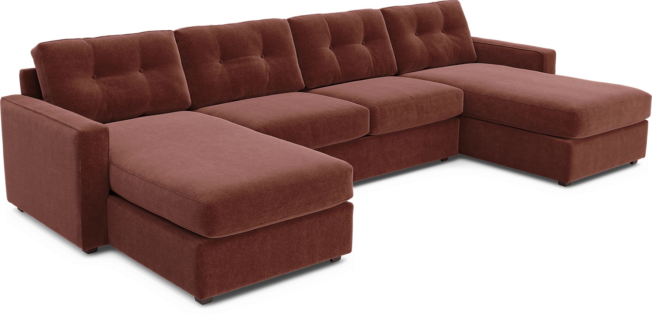 ModularOne Merlot 3 Pc Sleeper Sectional