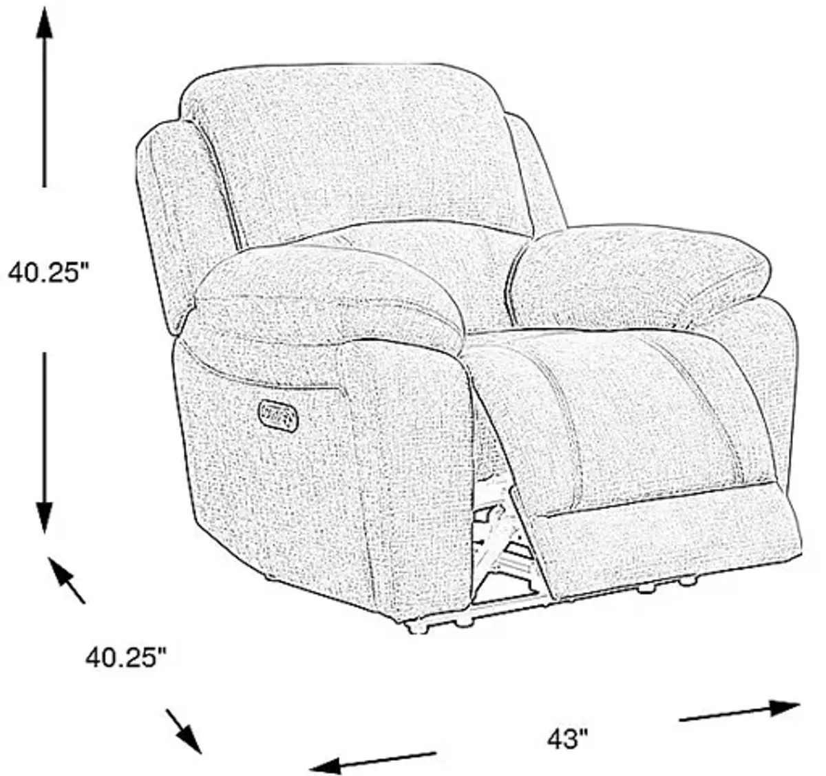 Douglas Park Charcoal Dual Power Recliner