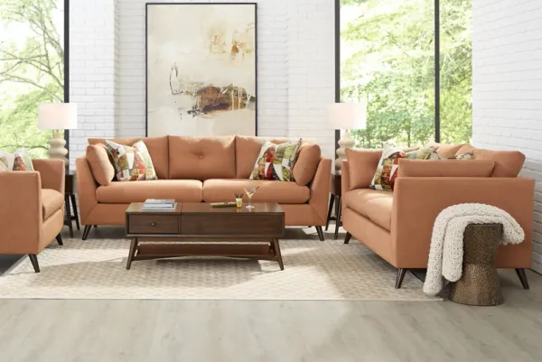 Copenhagen Terracotta 7 Pc Living Room
