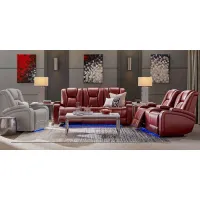 Kingvale Court Red 3 Pc Dual Power Reclining Living Room