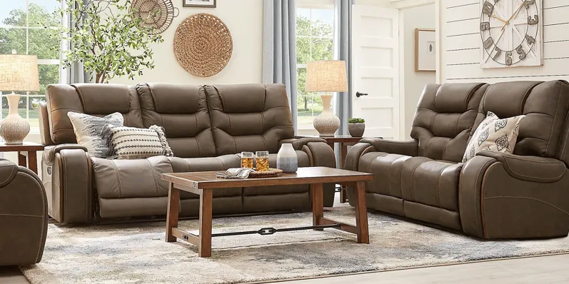 Laredo Springs Brown 3 Pc Living Room with Reclining Sofa
