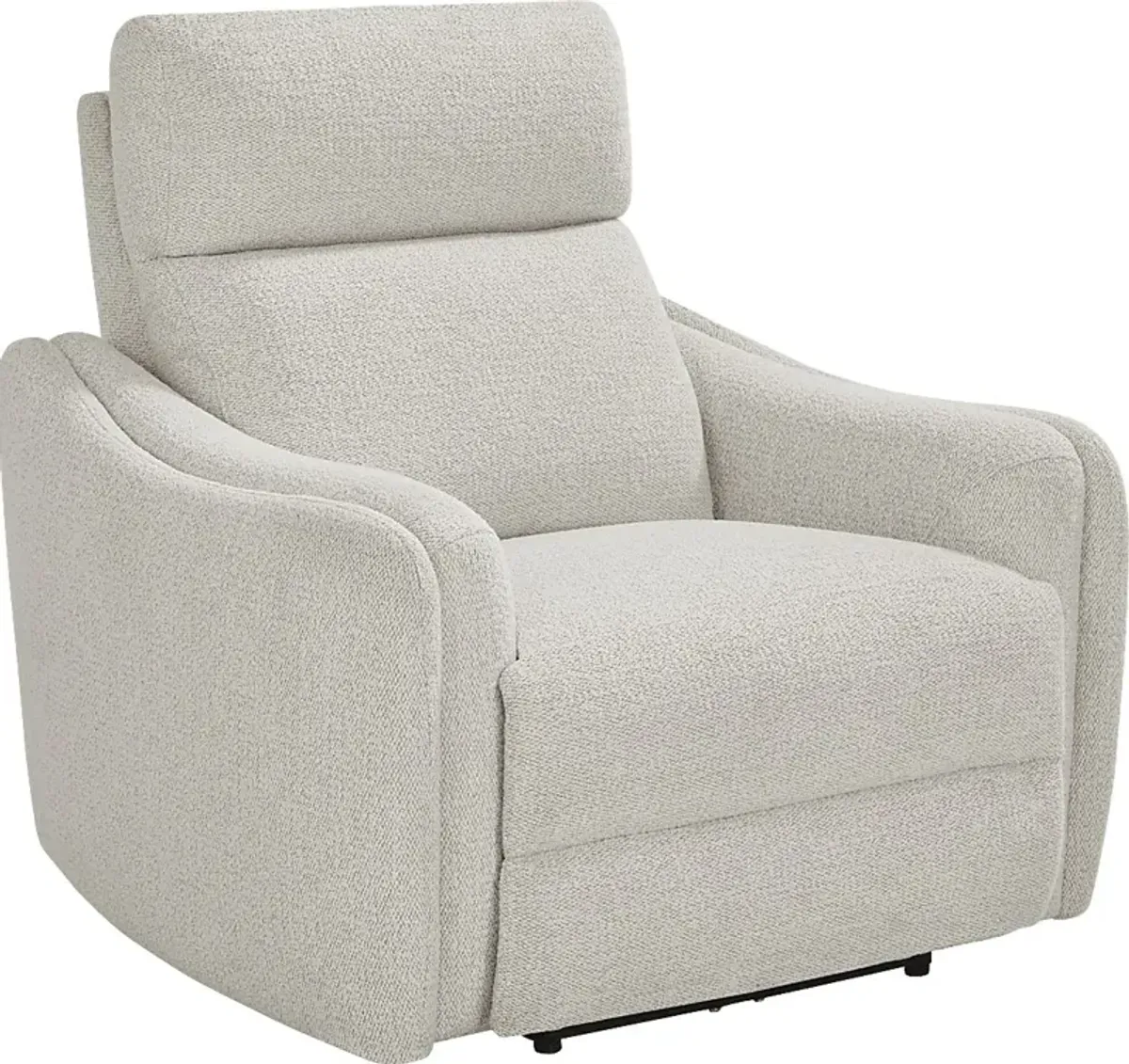 Yountville White Dual Power Recliner