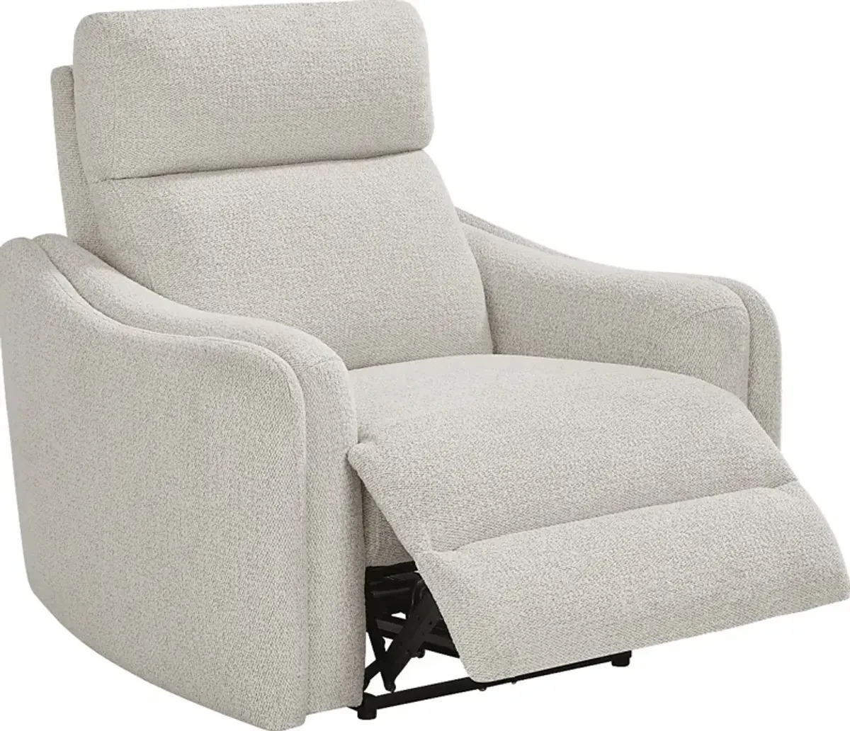 Yountville White Dual Power Recliner