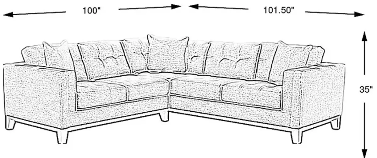 Chatham Navy 2 Pc Sectional