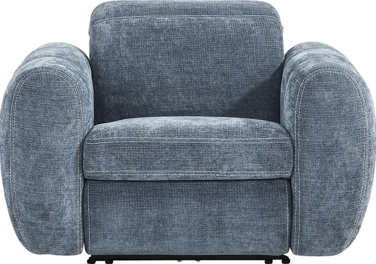 Laurel Heights Blue Dual Power Recliner