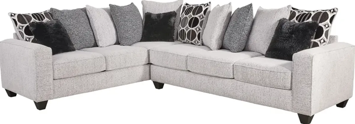 Benton Place Gray 5 Pc Sectional Living Room