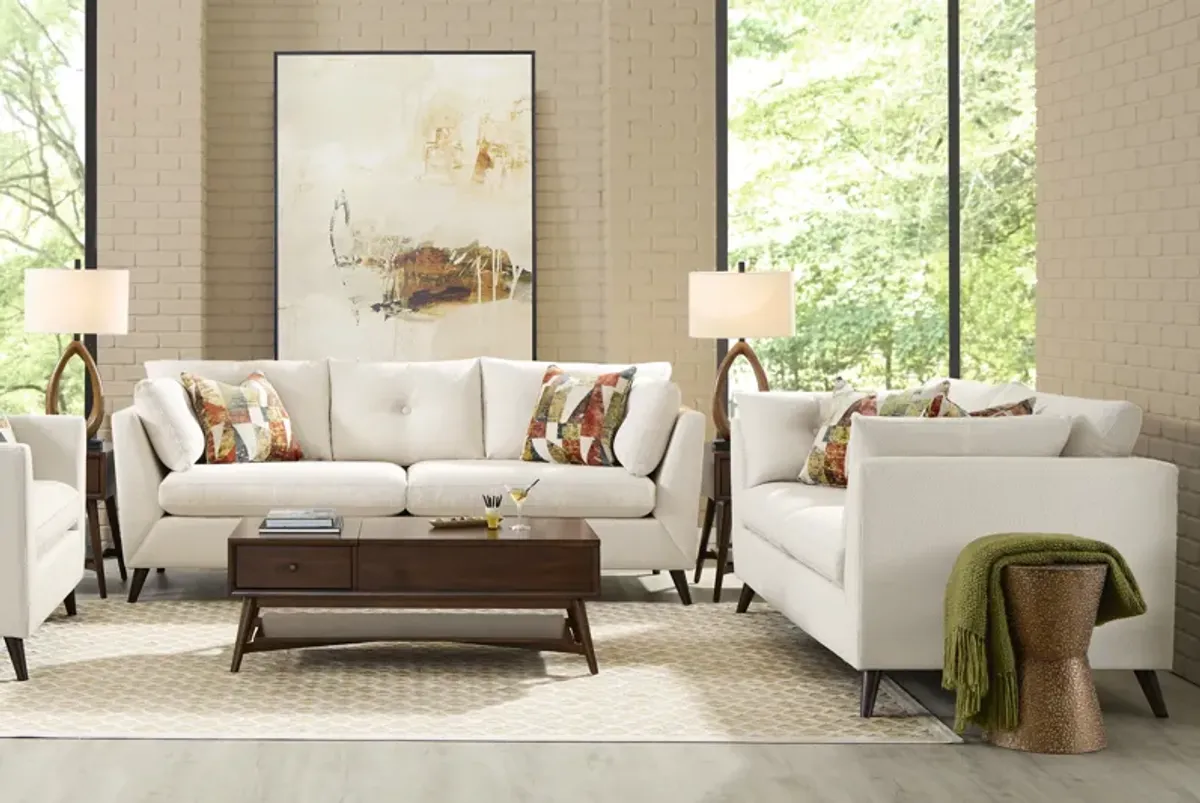 Copenhagen Ivory 7 Pc Living Room with Sleeper Sofa