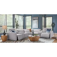 Westlake Light Gray 11 Pc Dual Power Reclining Sectional Living Room