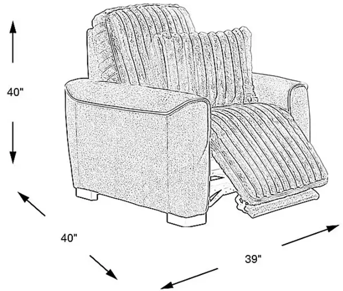 Bedingfield Gray Dual Power Recliner