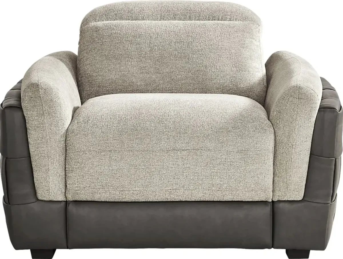 Seneca Falls Gray Dual Power Recliner