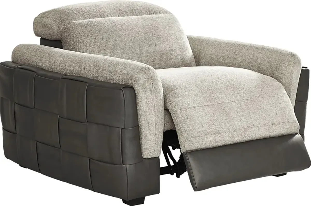 Seneca Falls Gray Dual Power Recliner