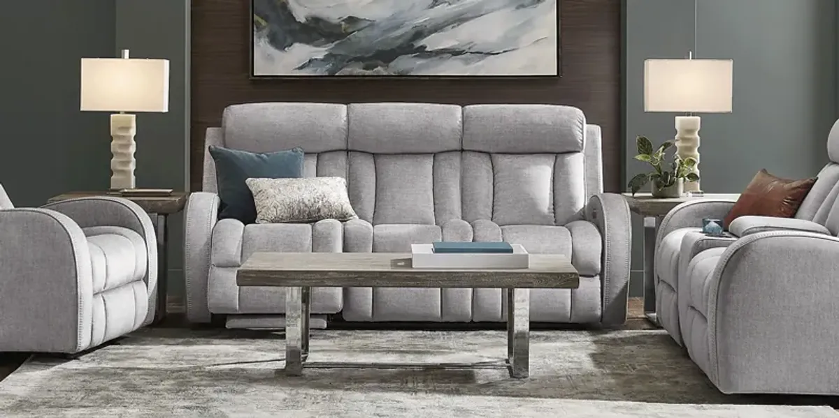 Copperfield Gray 2 Pc Dual Power Reclining Living Room