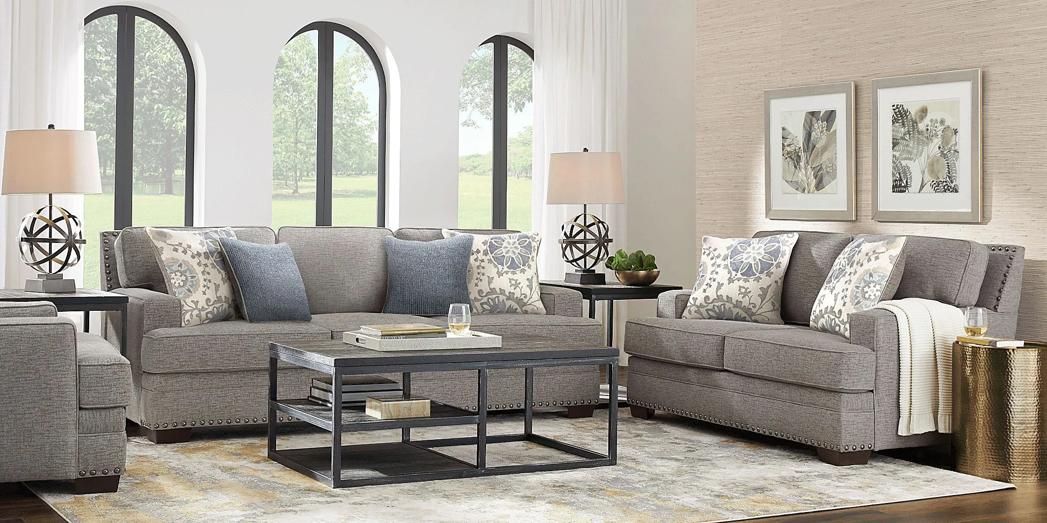 Winsborough Gray 7 Pc Living Room