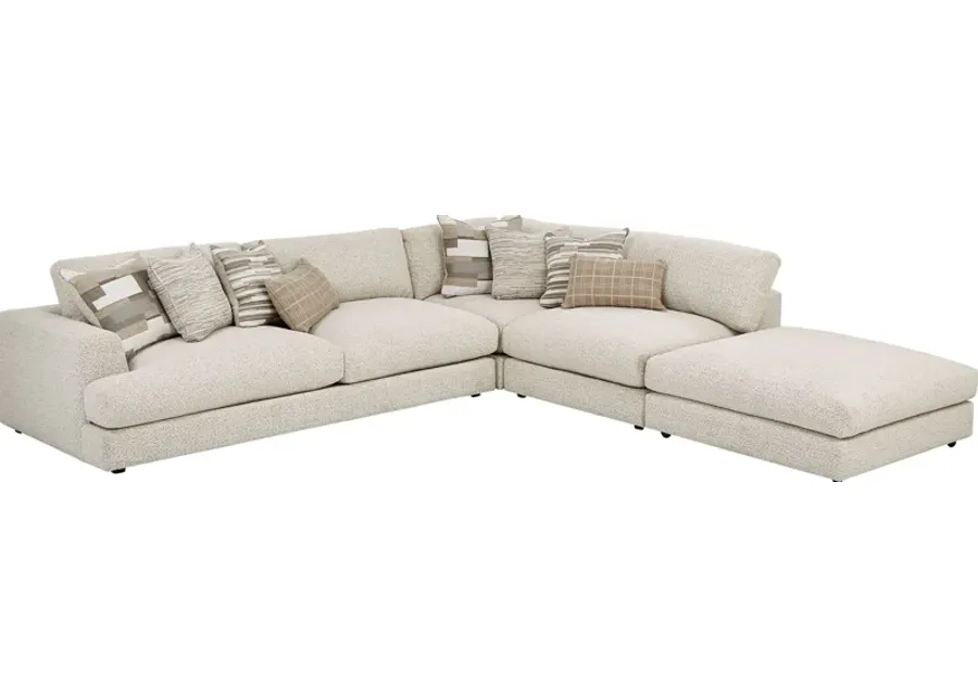 Montecito White 4 Pc Sectional