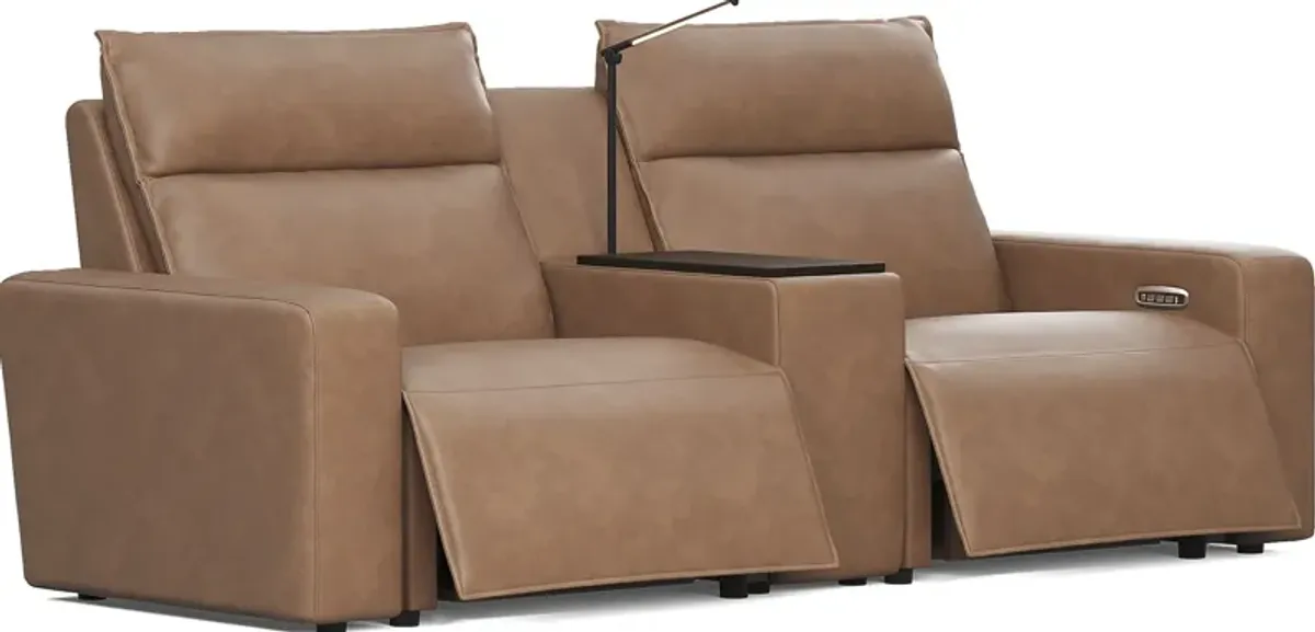 Saddle 3 Pc Dual Power Reclining ModularTwo