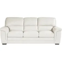 Villa Ashbury White Leather Sofa