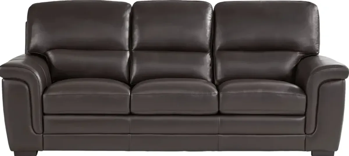 Villa Ashbury Brown Leather Sofa