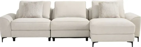 Aspen Sand 3 Pc Dual Power Reclining Sectional