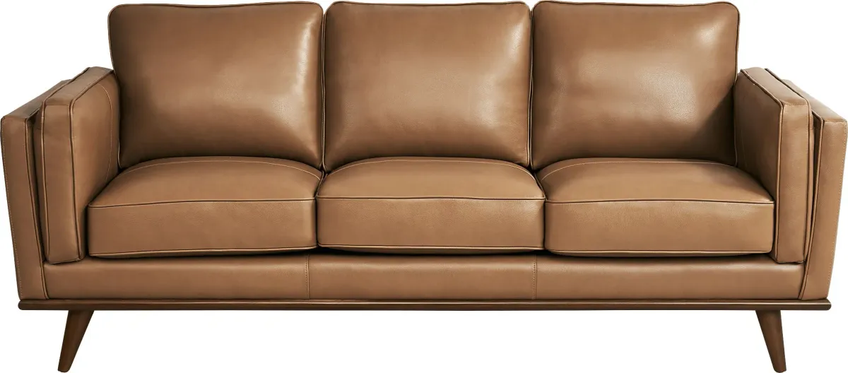 Cassina Court Caramel Leather 2 Pc Living Room