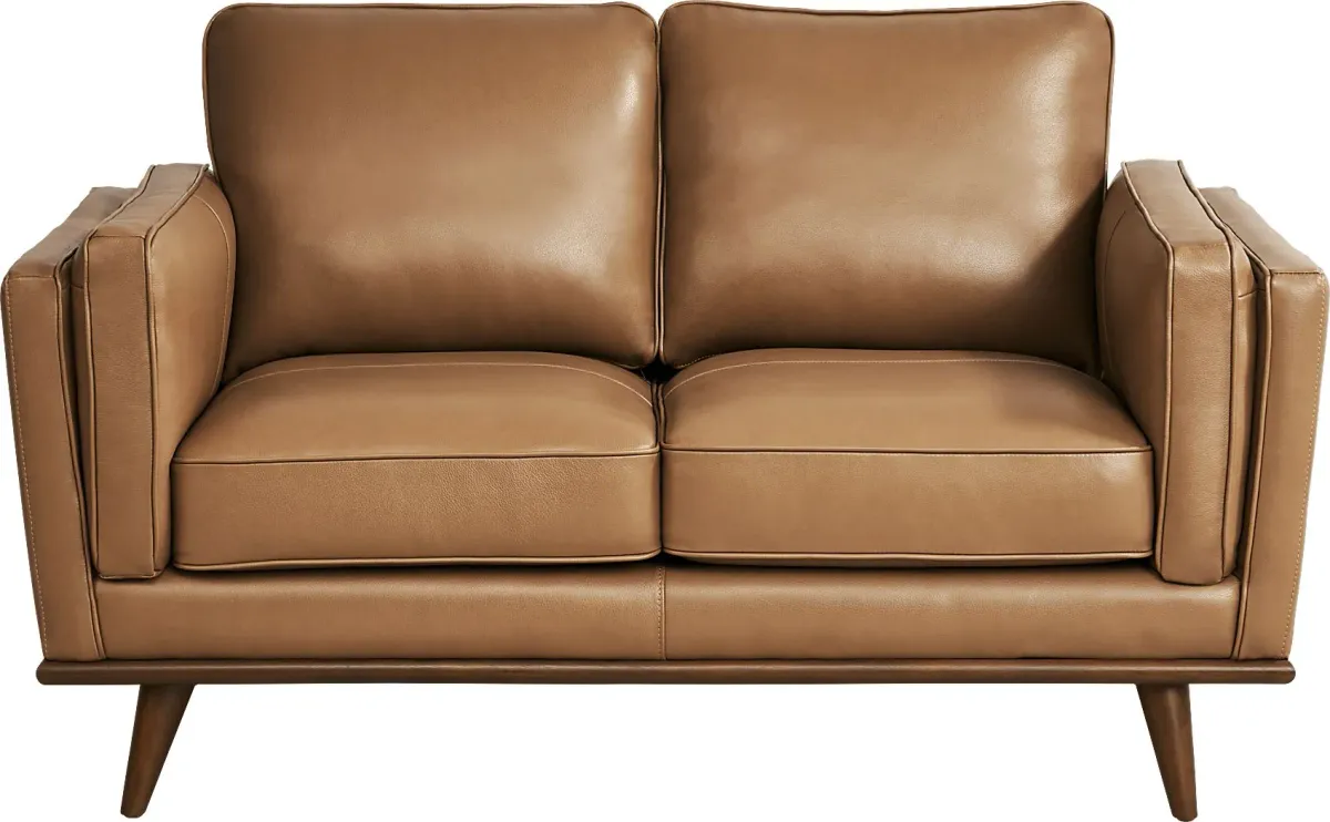 Cassina Court Caramel Leather 2 Pc Living Room