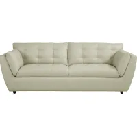 Aragon Platinum Leather Sofa