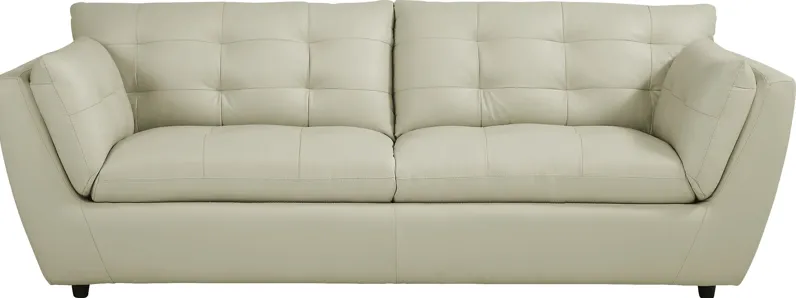 Aragon Platinum Leather Sofa