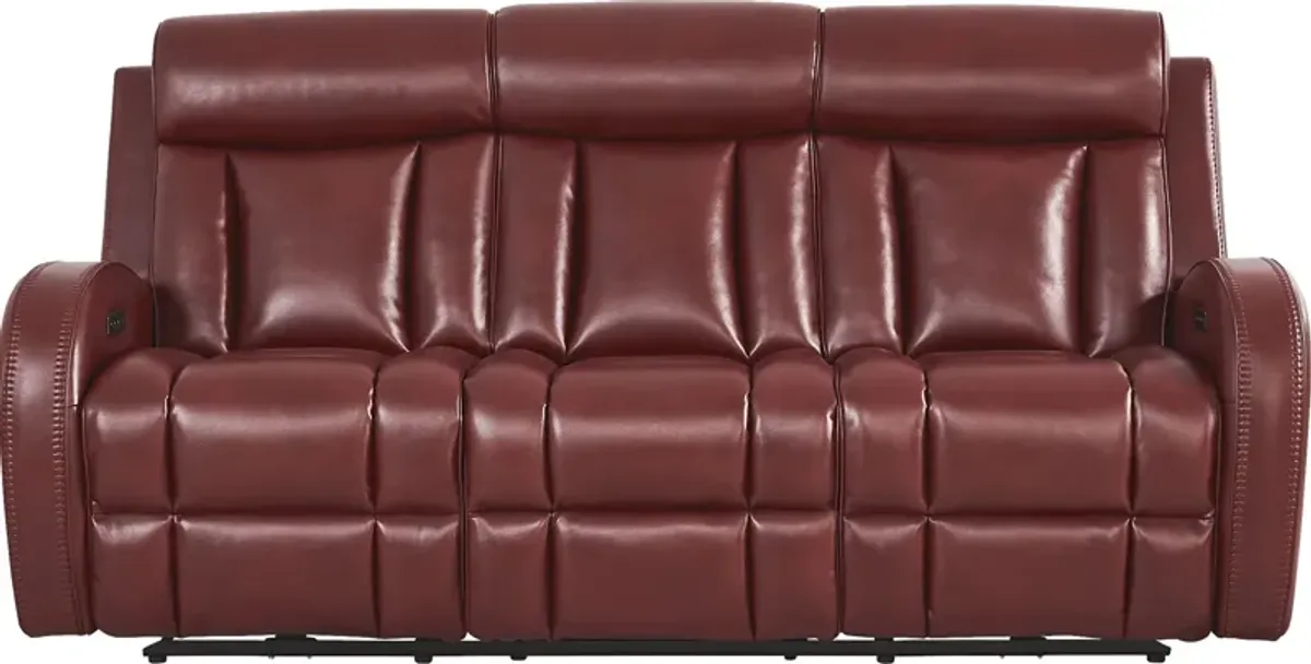 Copperfield Red 5 Pc Living Room with Dual Power Reclining Sofa