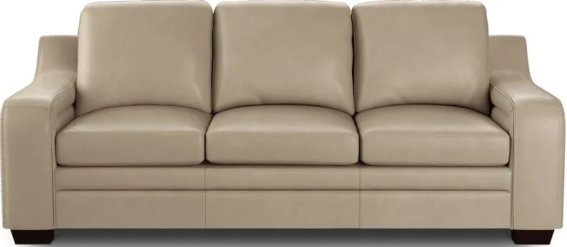 Gisella Taupe Leather Sofa