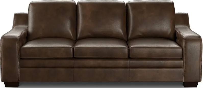 Gisella Brown Leather Sofa