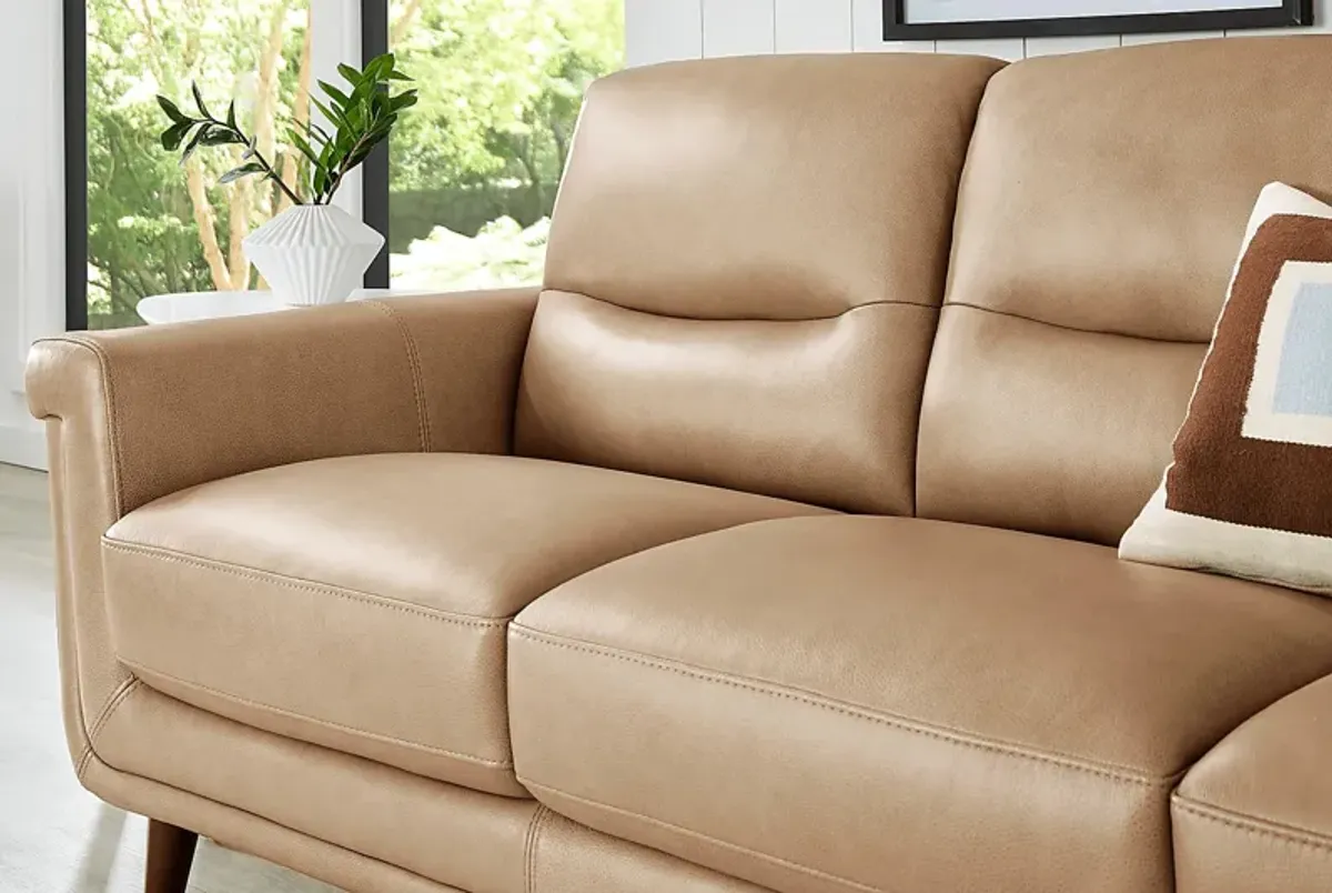 Harrington Park Stone Leather Sofa