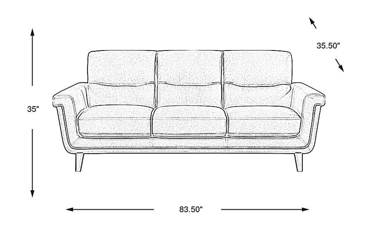 Harrington Park Stone Leather Sofa